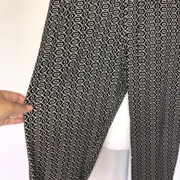 W118 By Walter Baker Pants Size Medium M Womens Black Printed Elastic Drawstring - Picture 9 of 11